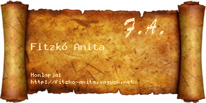 Fitzkó Anita névjegykártya
