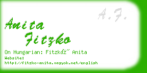 anita fitzko business card
